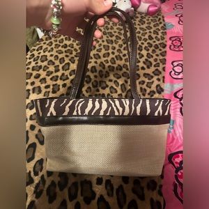 Zebra print bag